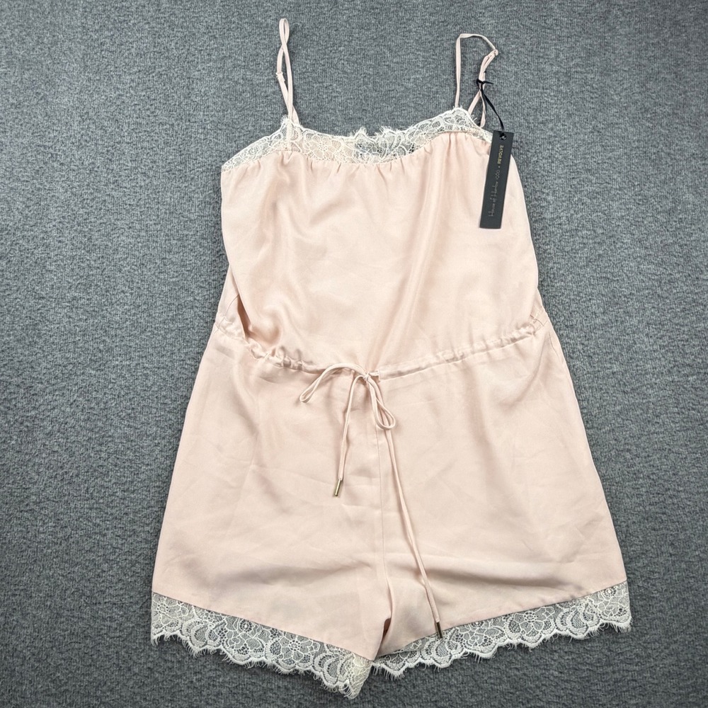 House of Harlow 1960 x REVOLVE‎ Women's S Small Pink Lace Trim Romper
